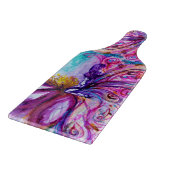 可愛お洒落い花の妖精ピンク、金ゴールドのキラキラ カッティングボード (角)