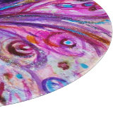 可愛お洒落い花の妖精ピンク、金ゴールドのキラキラ カッティングボード (角)