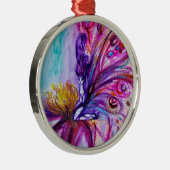 可愛お洒落い花の妖精ピンク、金ゴールドのキラキラ メタルオーナメント (右)