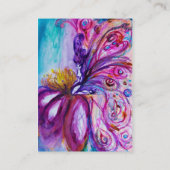 可愛お洒落い花の妖精ピンク、金ゴールドのキラキラ 名刺 (裏面)