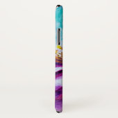 可愛お洒落い花の妖精ピンク、金ゴールドのキラキラ Case-Mate iPhoneケース (裏面/右)