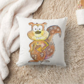 可愛お洒落い茶色リス クッション (ブランケット)