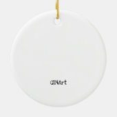 可愛お洒落い茶色リス セラミックオーナメント (裏面)