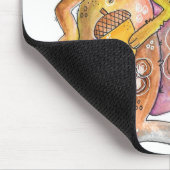 可愛お洒落い茶色リス マウスパッド (コーナー)