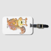 可愛お洒落い茶色リス ラゲッジタグ (正面横)