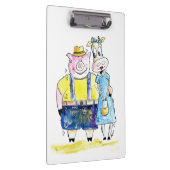 可愛お洒落い豚と牛 クリップボード (右)