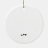 可愛お洒落い豚と牛 セラミックオーナメント (裏面)