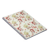 可愛お洒落い赤い乗馬フードストーリーブック ノートブック (右側)