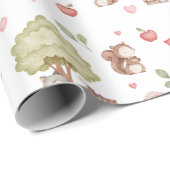 可愛お洒落い赤い乗馬フードストーリーブック ラッピングペーパー (ロールコーナー)