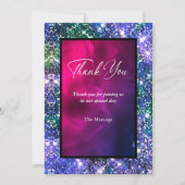 可愛お洒落い青い紫の虹色感謝してい君 カード (正面)