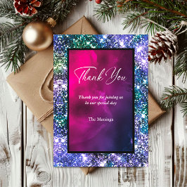 可愛お洒落い青い紫の虹色感謝してい君 カード