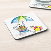 可愛お洒落い鳥のビーチ コースター (左側)