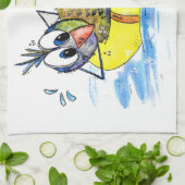 可愛お洒落い鳥の浮き上がり キッチンタオル (折り畳み)