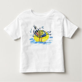 可愛お洒落い鳥の浮き上がり トドラーTシャツ
