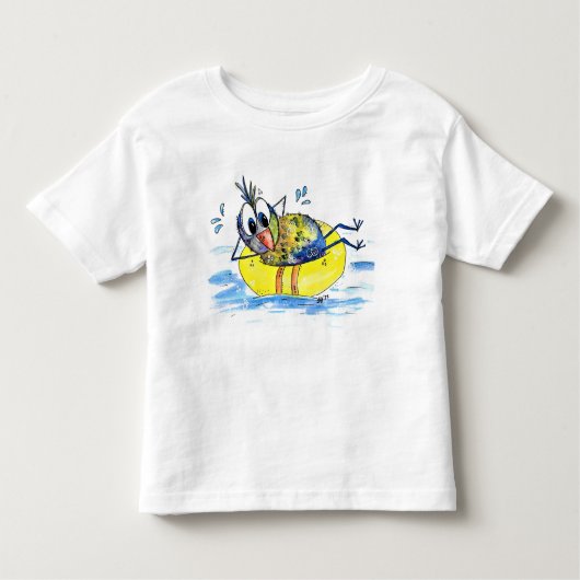 可愛お洒落い鳥の浮き上がり トドラーTシャツ (正面)