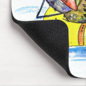 可愛お洒落い鳥の浮き上がり マウスパッド (コーナー)