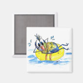 可愛お洒落い鳥の浮き上がり マグネット (正面/裏面)