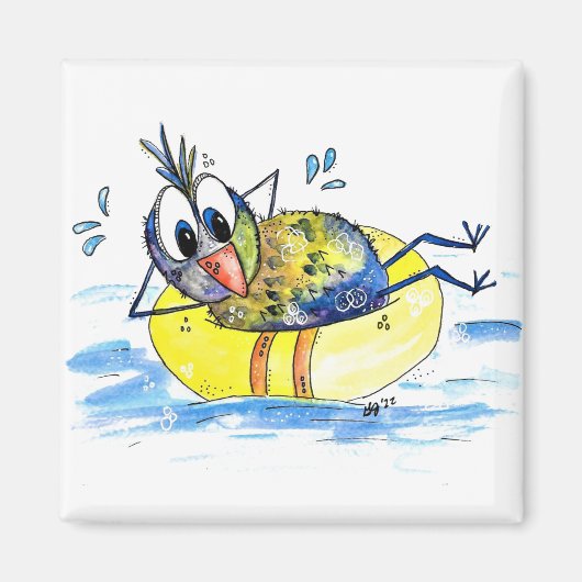 可愛お洒落い鳥の浮き上がり マグネット (正面)