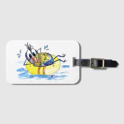 可愛お洒落い鳥の浮き上がり ラゲッジタグ (正面横)