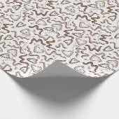 可愛お洒落い&ピンクハートワームの願いベビー ラッピングペーパー (角)