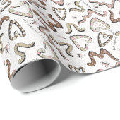 可愛お洒落い&ピンクハートワームの願いベビー ラッピングペーパー (ロールコーナー)