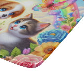 可愛お洒落い/子犬/子猫 カッティングボード (角)