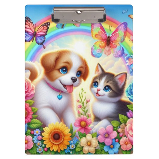 可愛お洒落い/子犬/子猫 クリップボード (正面)