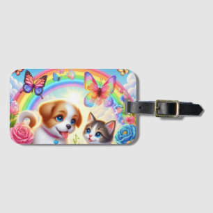 可愛お洒落い/子犬/子猫 ラゲッジタグ