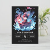 可愛お洒落らしい海賊誕生日 招待状 (スタンド正面)