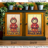 可愛お洒落らしいLadybug Kitten DA5F Decopage 薄葉紙