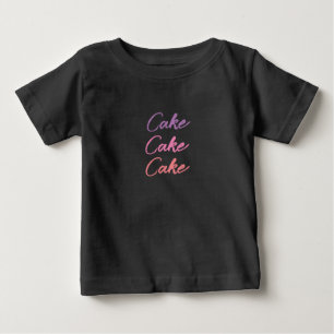 可愛かわいらしいカラフル文字ケーキベビーTシャツ ベビーTシャツ
