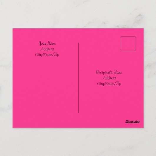 可愛かわいらしい子犬の花お母さん最高のホットピンク ポストカード (裏面)