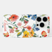 可愛かわいらしい水カラフル色Ditsy花 Case-Mate iPhoneケース (裏面 (横))