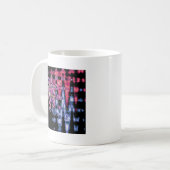可愛かわいらしい紫の灰灰色と黒の水色 コーヒーマグカップ (正面左)
