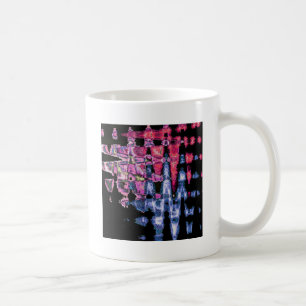 可愛かわいらしい紫の灰灰色と黒の水色 コーヒーマグカップ