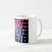 可愛かわいらしい紫の灰灰色と黒の水色 コーヒーマグカップ (正面右)