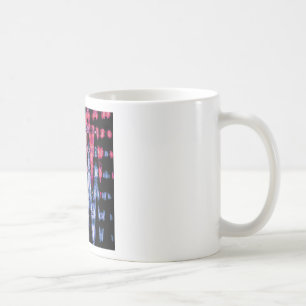 可愛かわいらしい紫の灰灰色と黒の水色 コーヒーマグカップ