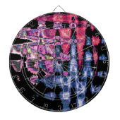 可愛かわいらしい紫の灰灰色と黒の水色 ダーツボード (正面)