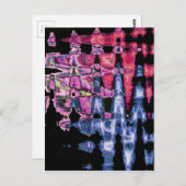 可愛かわいらしい紫の灰灰色と黒の水色 ポストカード (正面/裏面)