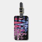 可愛かわいらしい紫の灰灰色と黒の水色 ラゲッジタグ (正面縦)