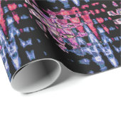 可愛かわいらしい紫の灰灰色と黒の水色 ラッピングペーパー (ロールコーナー)