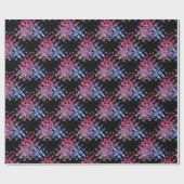 可愛かわいらしい紫の灰灰色と黒の水色 ラッピングペーパー (フラット)