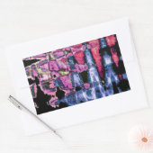 可愛かわいらしい紫の灰灰色と黒の水色 長方形シール (封筒)