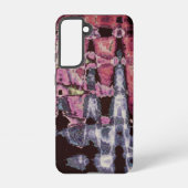 可愛かわいらしい紫の灰灰色と黒の水色 SAMSUNG GALAXYケース (裏面)