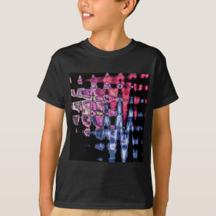 可愛かわいらしい紫の灰灰色と黒の水色 Tシャツ