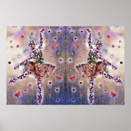 可愛かわいらしい紫色の小さなダンサー ポスター (正面)