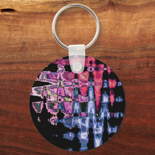 可愛かわいらしい紫、アッシュグレー、ブラックウォーター色 キーホルダー (正面)