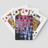 可愛かわいらしい紫、アッシュグレー、ブラックウォーター色 トランプ (裏面)