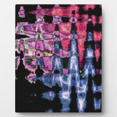 可愛かわいらしい紫、アッシュグレー、ブラックウォーター色 フォトプラーク (正面)