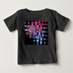可愛かわいらしい紫、アッシュグレー、ブラックウォーター色 ベビーTシャツ
